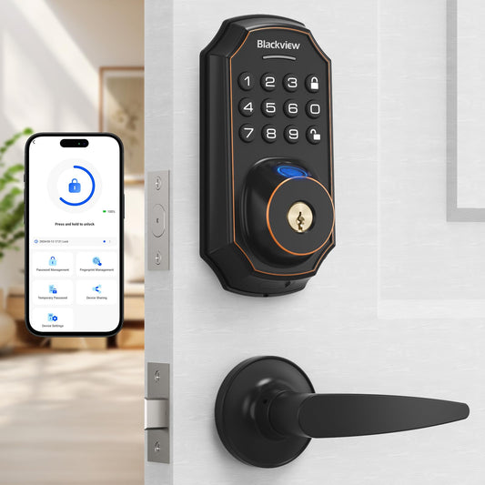 Fingerprint Deadbolt Smart Lock with Bluetooth App