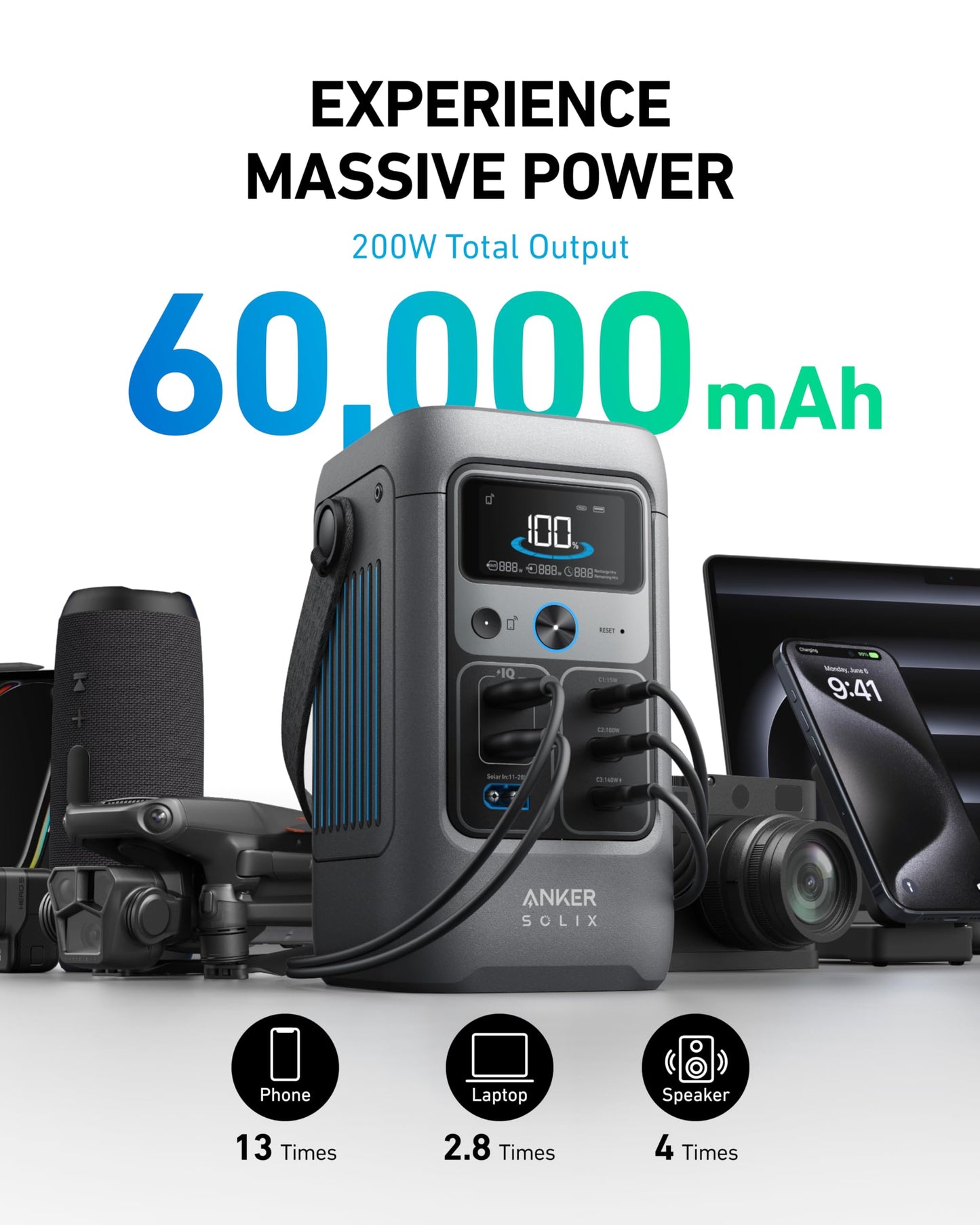Anker 60,000mAh Portable Power Station for Outdoors