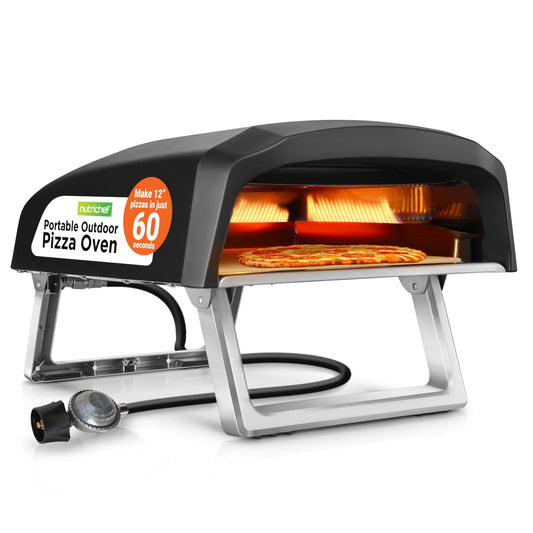 NutriChef Outdoor Gas Pizza Oven - Cooks 12" Pizza