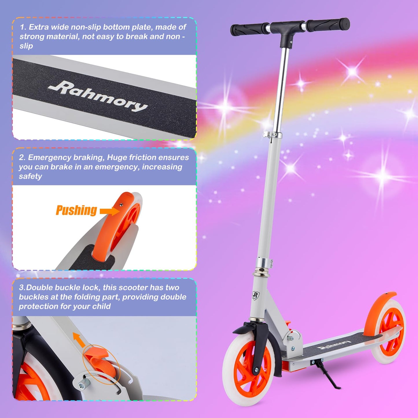 Kick Scooter for Ages 8-12, Foldable Lightweight