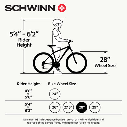 Schwinn Discover Hybrid Bike with 21 Speeds