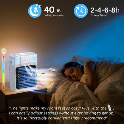 Portable Air Conditioner with 3 Speeds & Timer