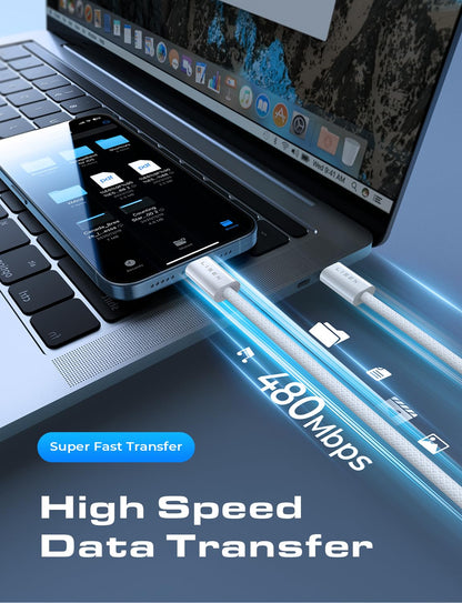 LISEN 60W USB C Fast Charging Cable 3Pack