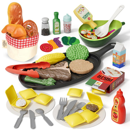 Play Food Set for Kids Kitchen Fun