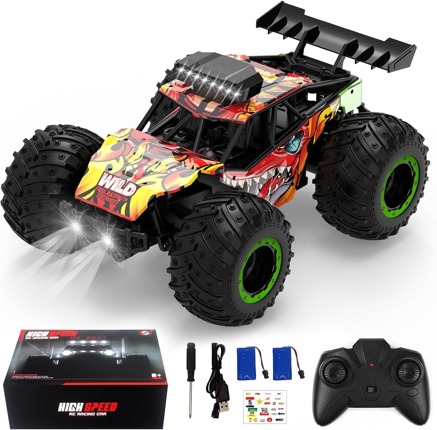 Remote Control Dinosaur Car 1:20 Scale Red