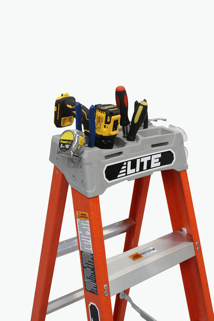 LITE 6-Foot Fiberglass Step Ladder, 300 lb Capacity