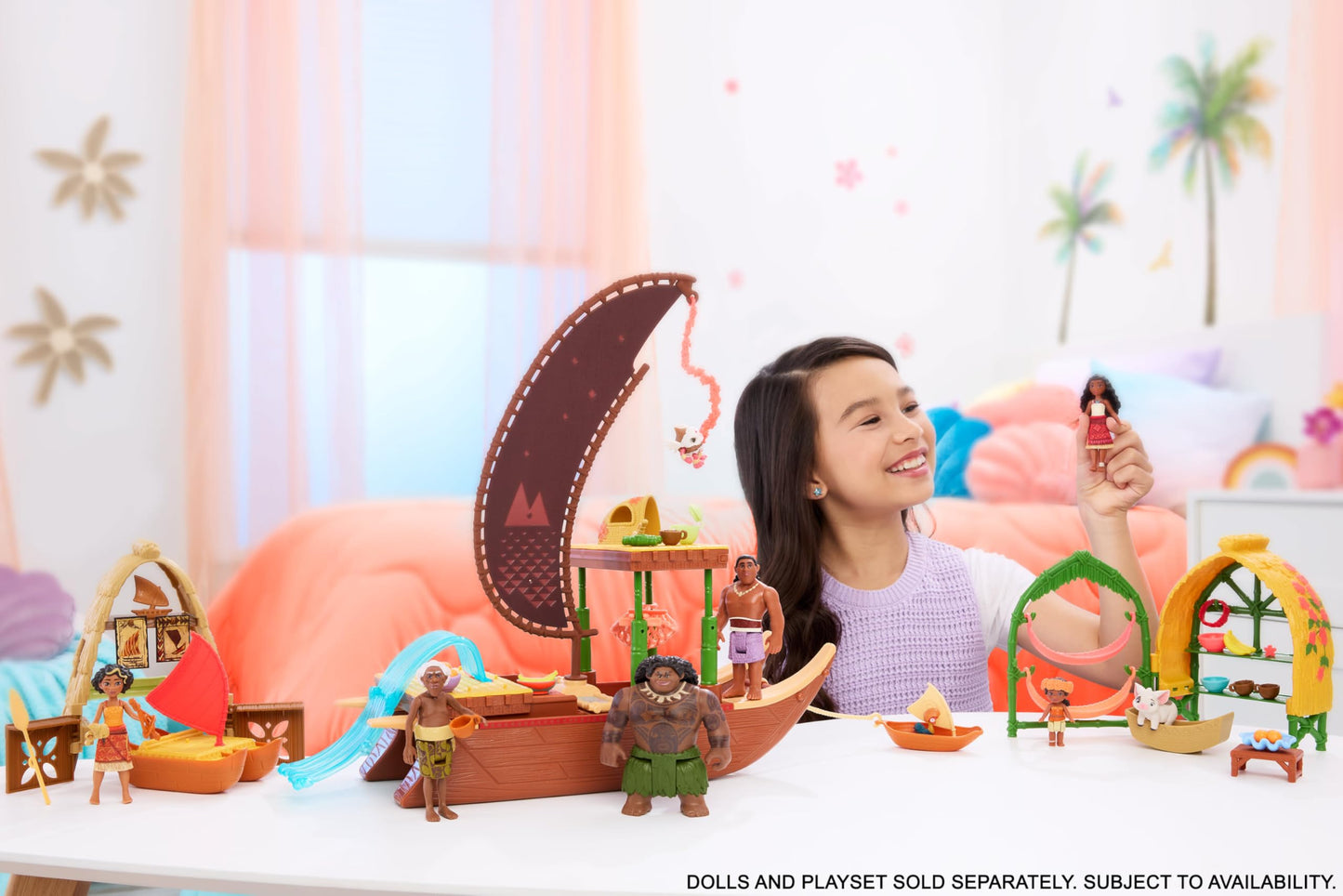 Mattel Moana Playset with Dolls and Accessories