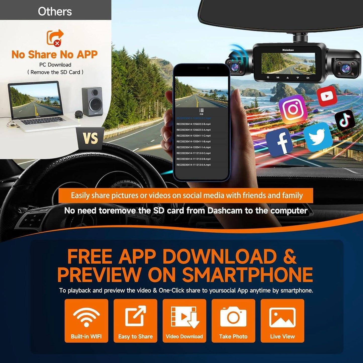 4-Channel FHD Dash Cam with Night Vision