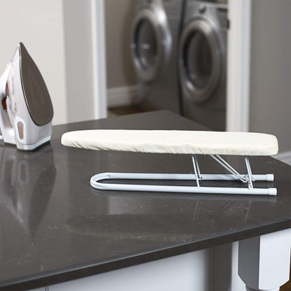 Household Essentials Basic Sleeve Mini Ironing Board | Natural Cover and White Finish | 4.5" x 20" Ironing Surface