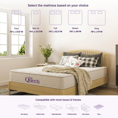 NapQueen Twin-XL 6" Innerspring Mattress, Medium Feel
