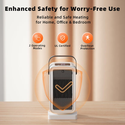 Small Space Heater Portable Desk Heater with 2s Instant Warmth