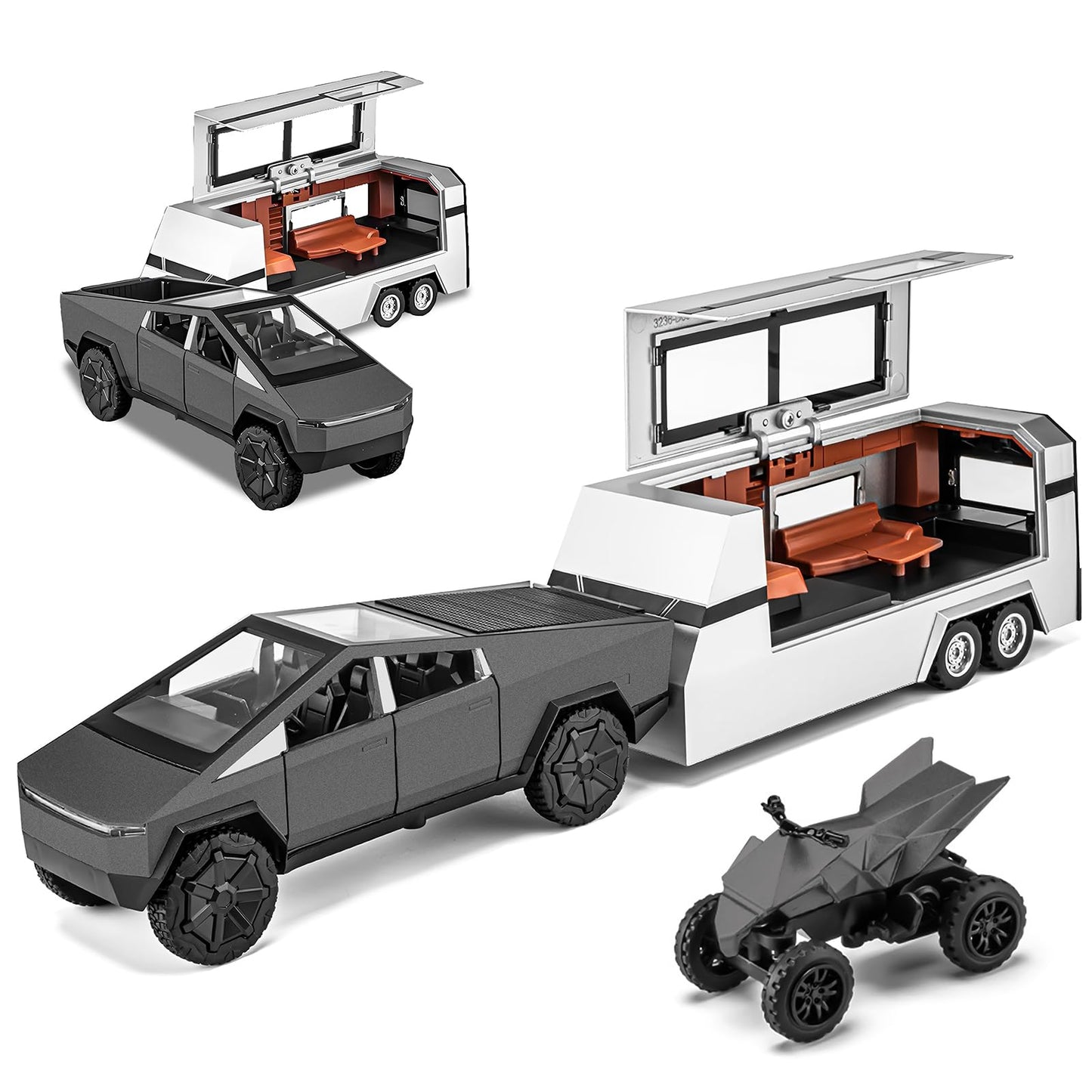 Cybertruck Pickup Trailer Toy with Sound and Lights