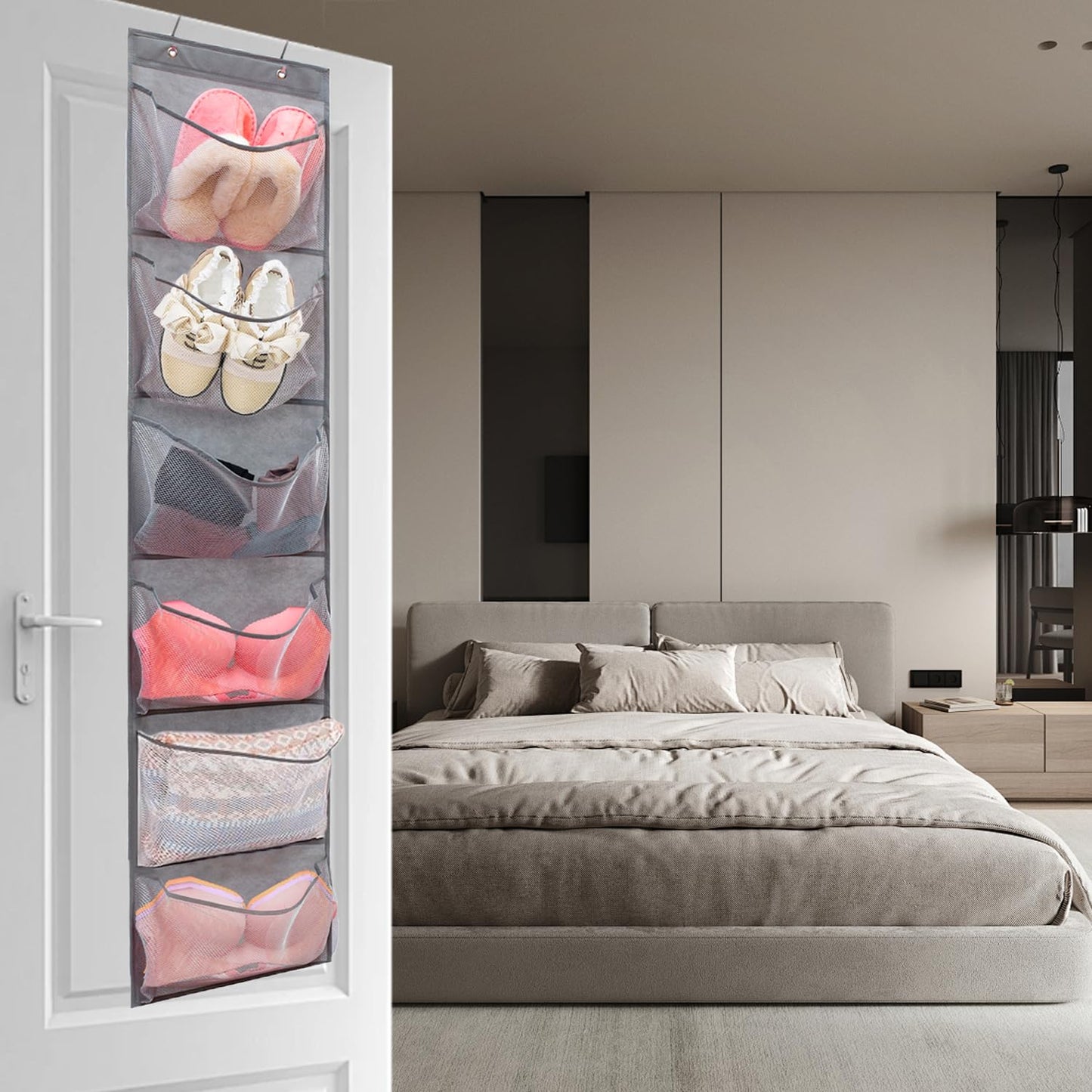 Over-the-Door Shoe Organizer with 6 Pockets