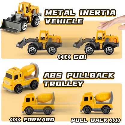 Die-cast Construction Car Carrier Toy Set