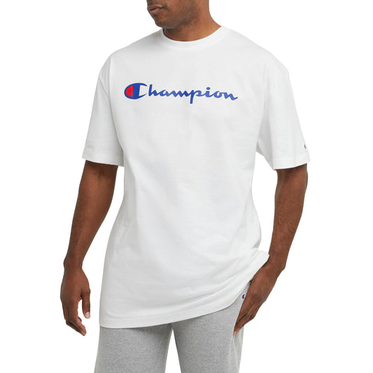 Champion Classic Script T-Shirt, X-Large, White