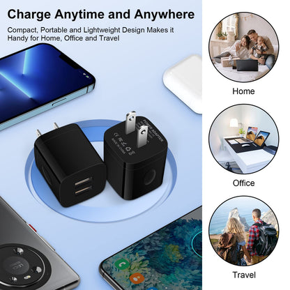 NonoUV Dual Port Fast Charging USB Wall Charger