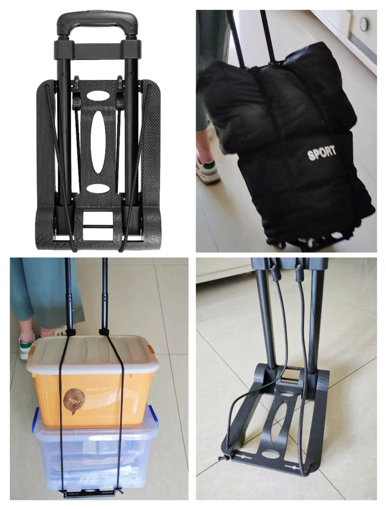 Lightweight Folding Luggage Cart with Wheels