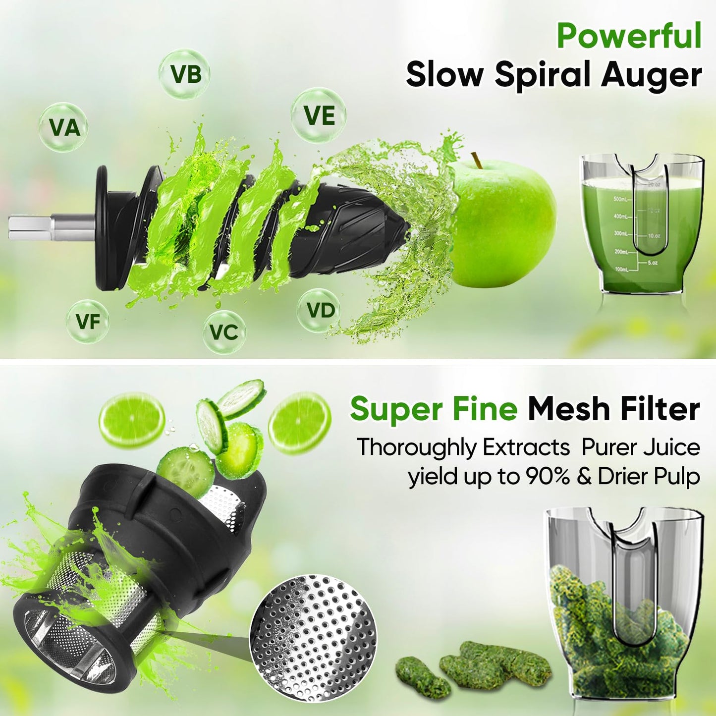 COZII Cold Press Slow Masticating Juicer