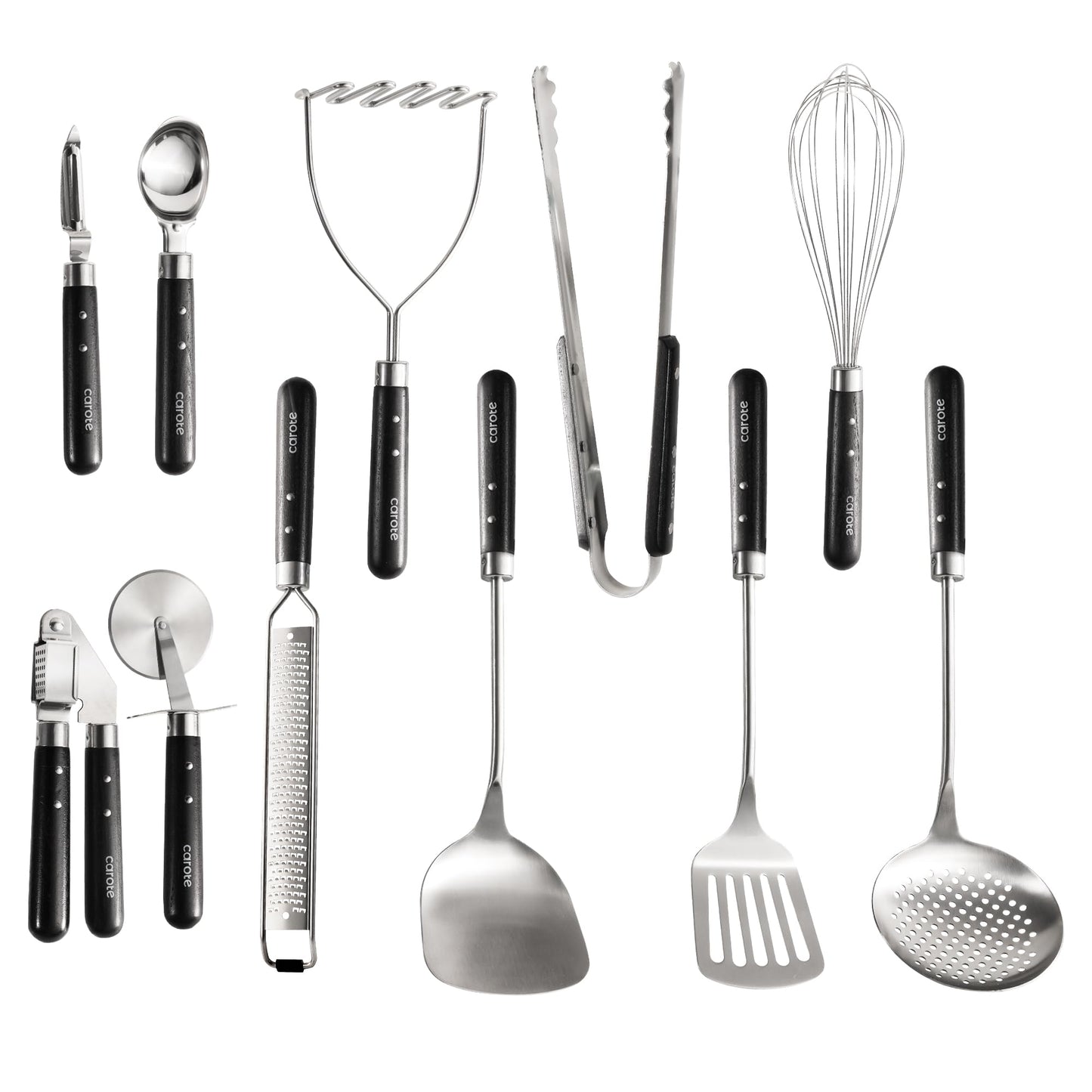 11-Piece CAROTE Stainless Steel Cooking Utensils Set
