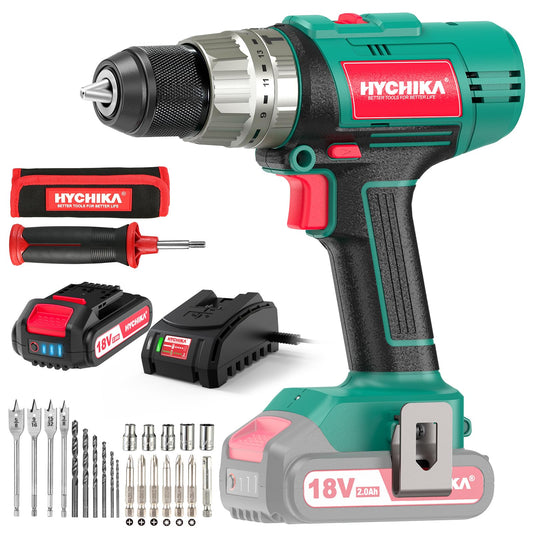 18V Cordless Hammer Drill With Bit Set