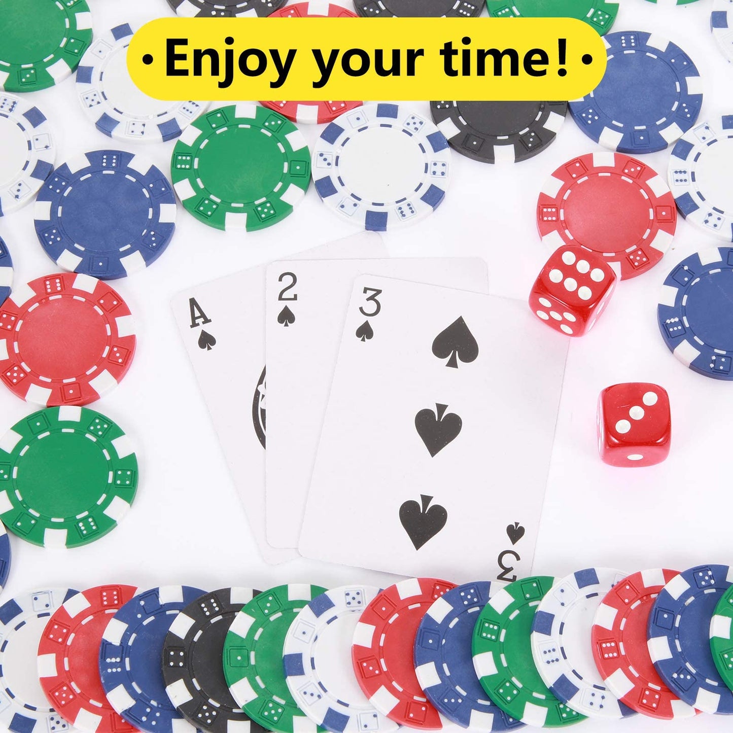 NOLIE 300 PCS Poker Chip Set with Case