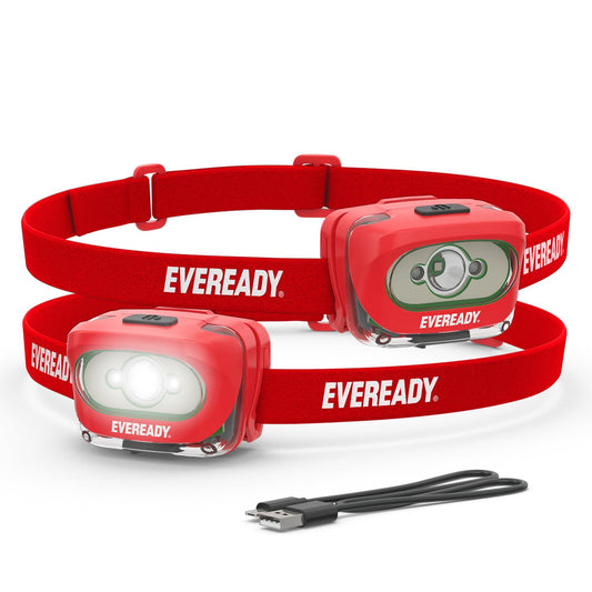 2 Pack Eveready LED Rechargeable Headlamps