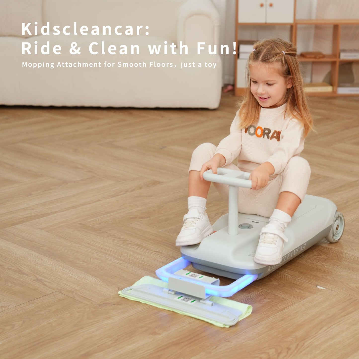 12V Kids Ride-On Gokart with Mop & Battery