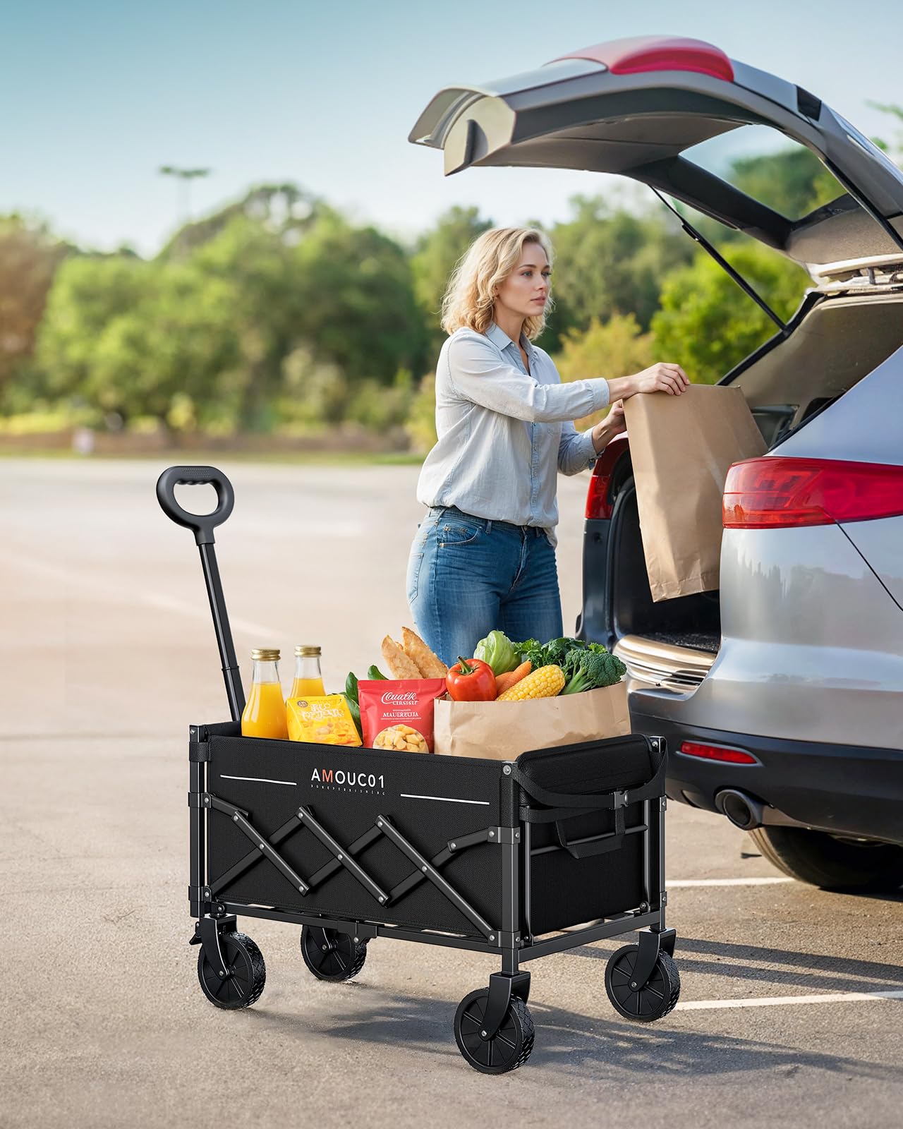 Foldable Wagon Cart by AMADA HOMEFURNISHING
