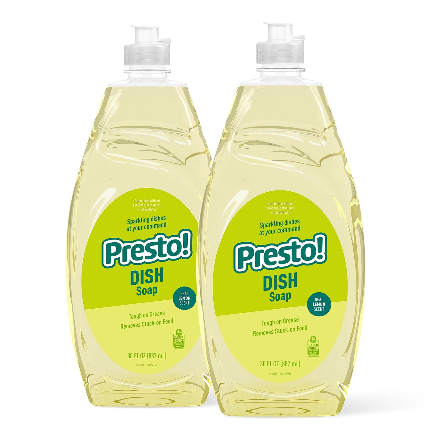 2 Pack Presto! Dish Soap, Lemon Scent
