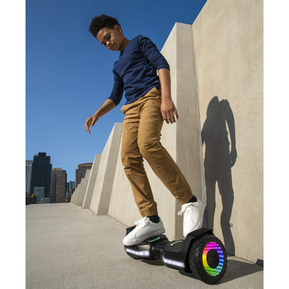 Jetson Flash Self Balancing Hoverboard, Built In Bluetooth Speaker, All Terrain Tires, Reach Speeds Up To 10 MPH, Range Of Up To 12 Miles, Ages 13+, Black, JFLASH-BB