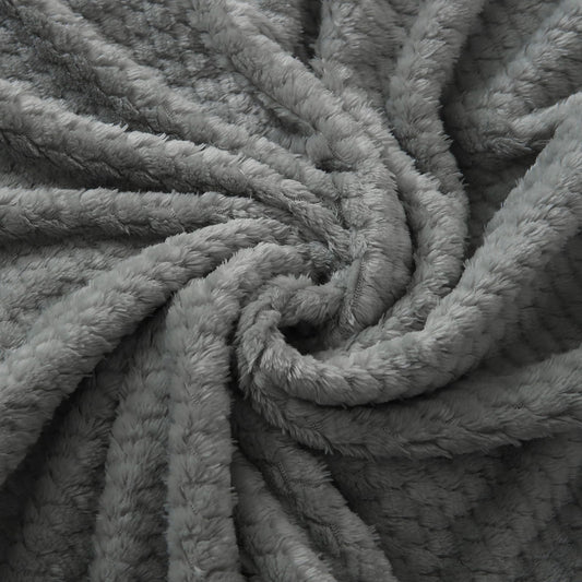 Cozy Reversible Fleece Throw Blanket for Couch