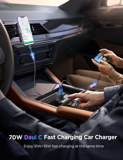 JOYROOM 70W USB C Car Charger with Cable