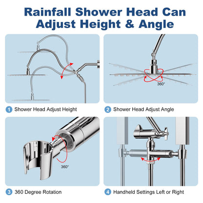 HotQing 12'' High Pressure Rainfall Shower Head