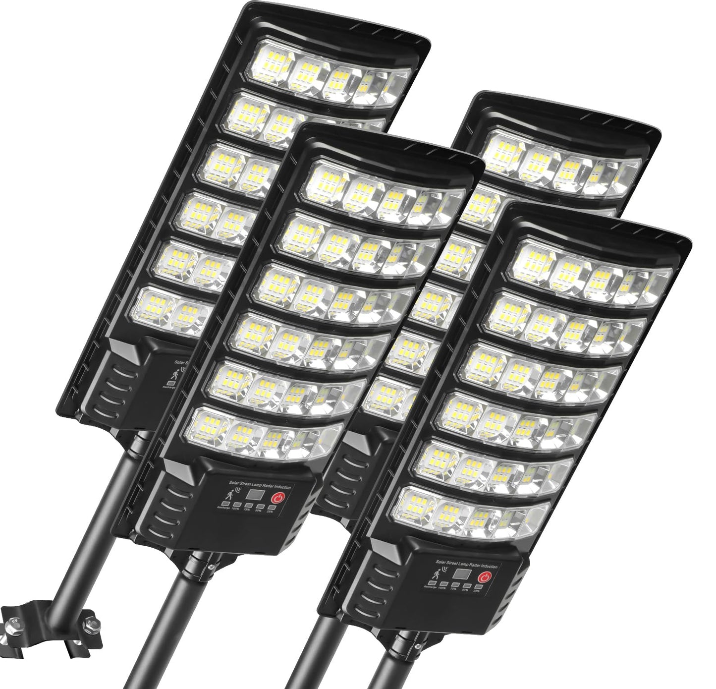 4-Pack Solar Street Lights with Motion Sensor