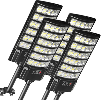 4-Pack Solar Street Lights with Motion Sensor