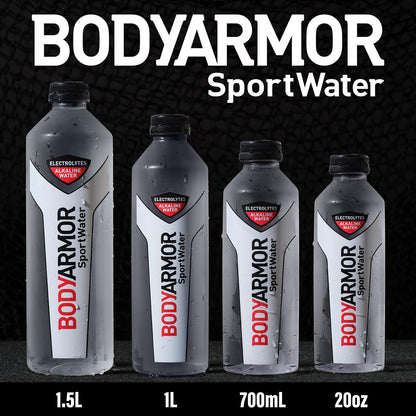 24 Bottles BODYARMOR Alkaline Water with Electrolytes, 700mL Pack