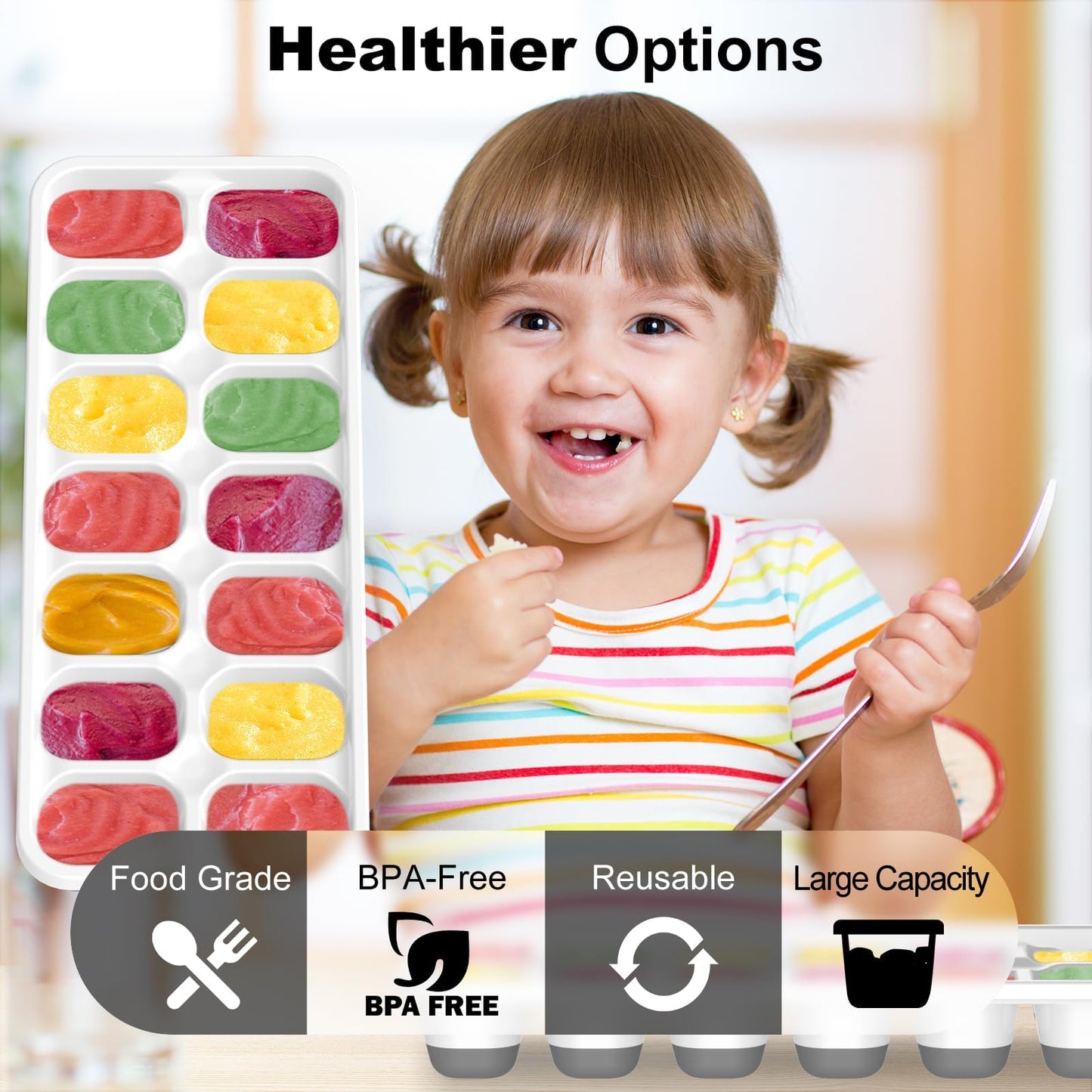 BPA-Free Ice Cube Tray Set for Drinks