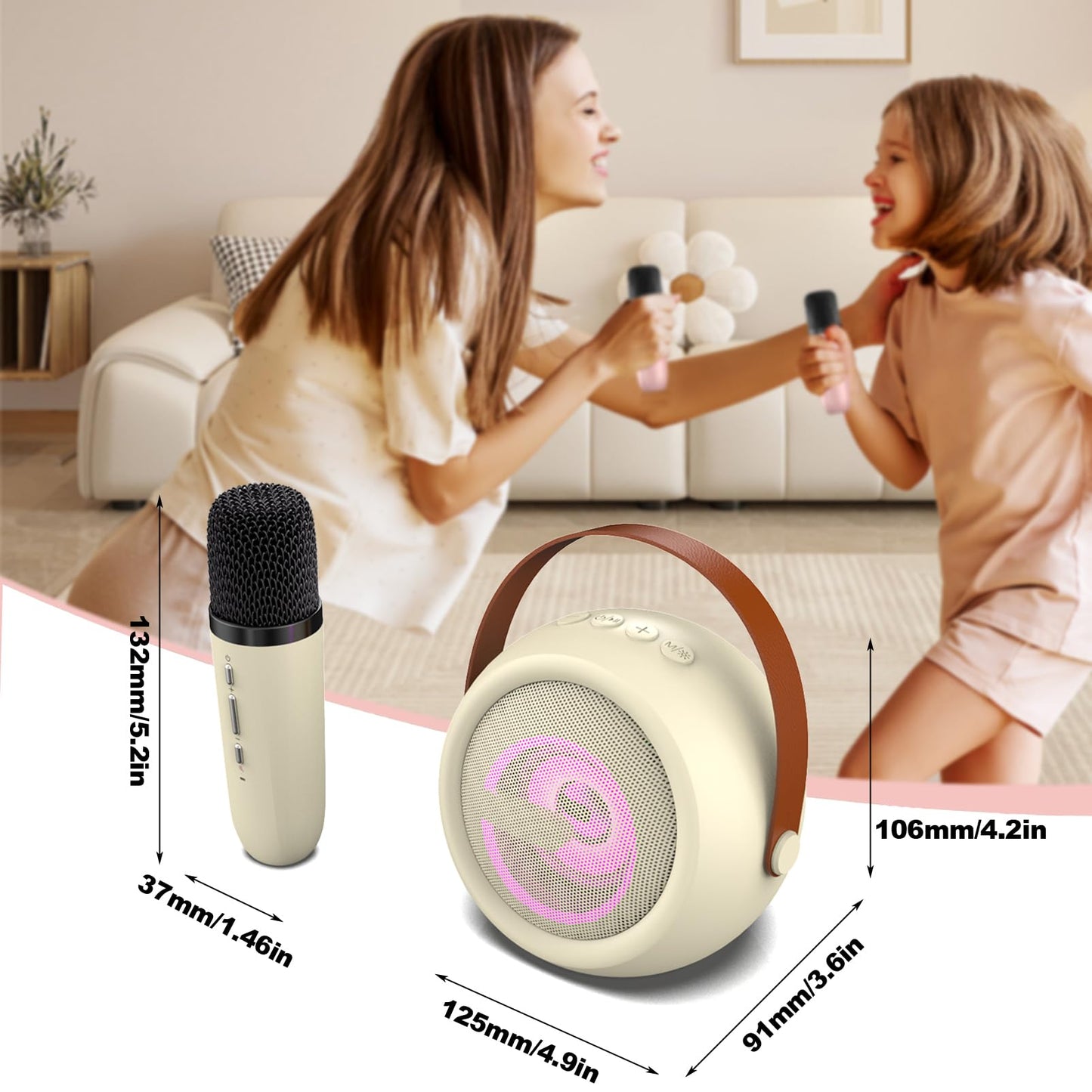 Kids Karaoke Machine with Wireless Microphone