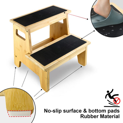 Kids Bamboo Step Stool for Potty Training