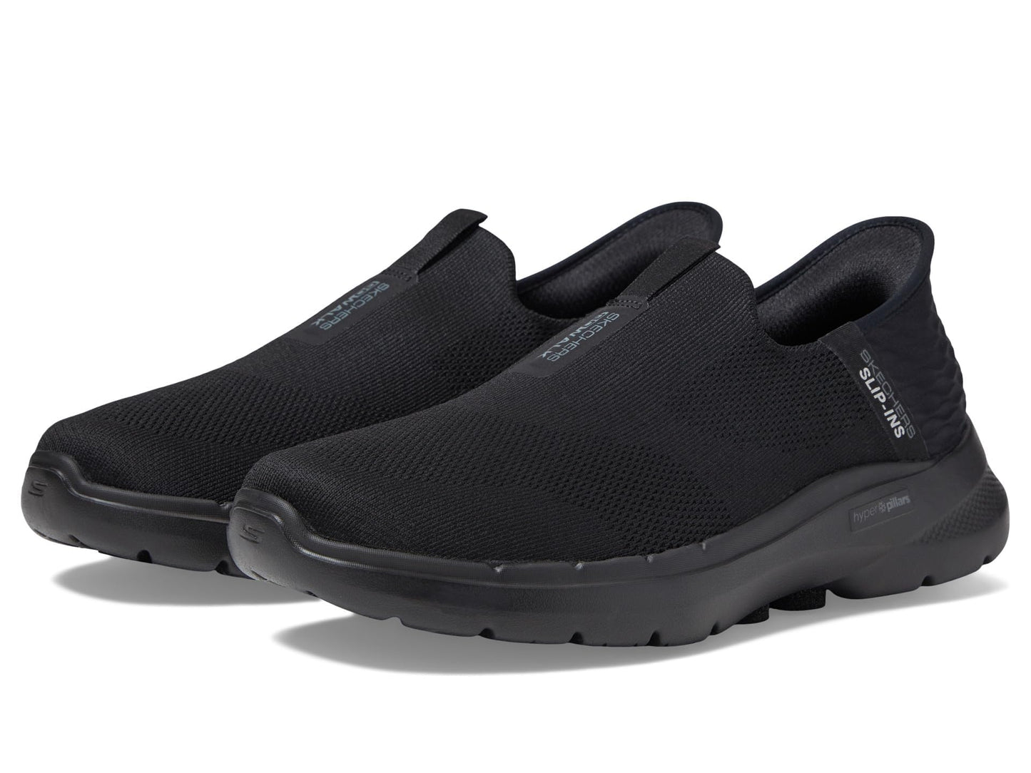 Skechers Men's Gowalk 6 Slip-Ins-Athletic Slip-On Walking Shoes | Casual Sneakers with Memory Foam, Black, 9