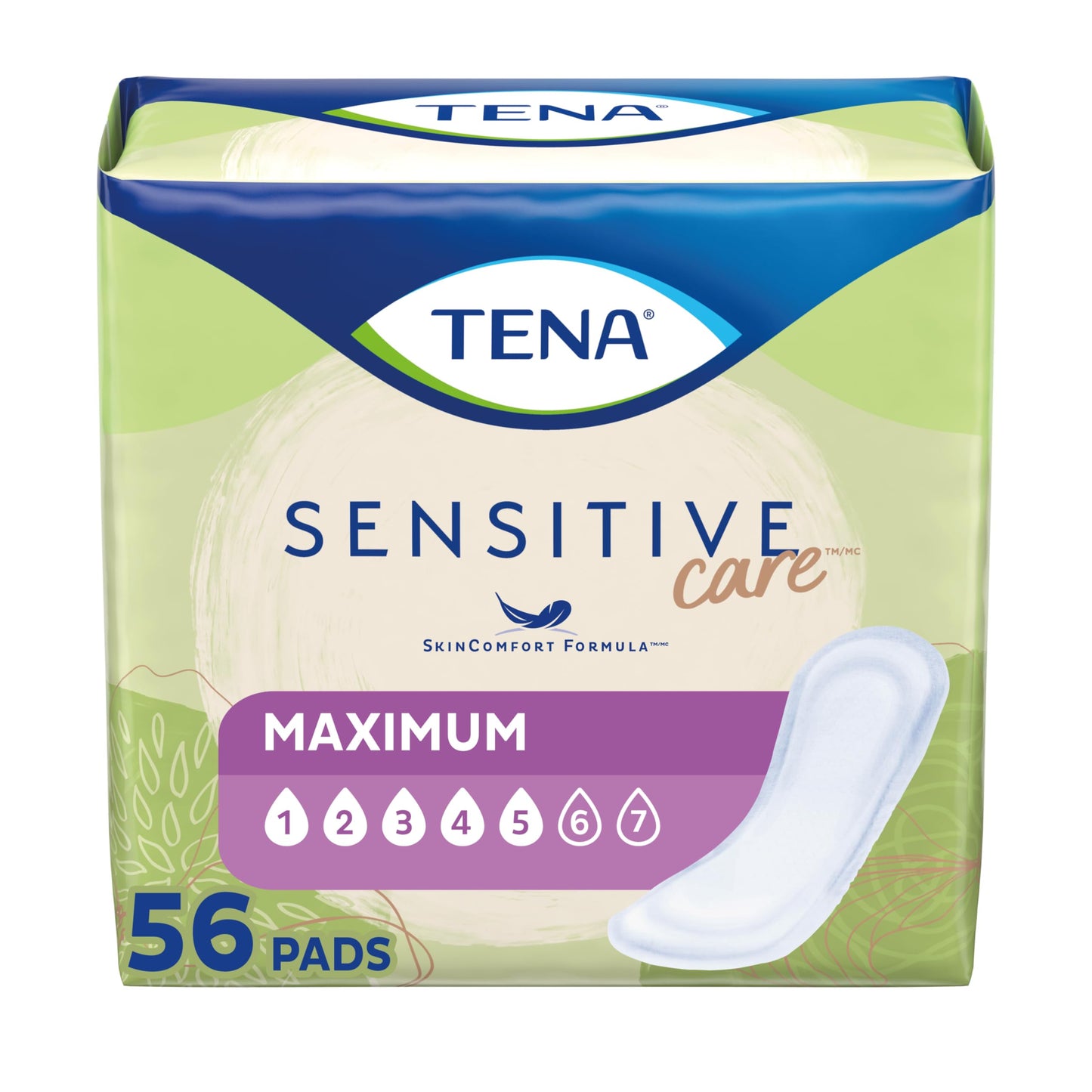 TENA Maximum Absorbency Incontinence Pads 56 Count