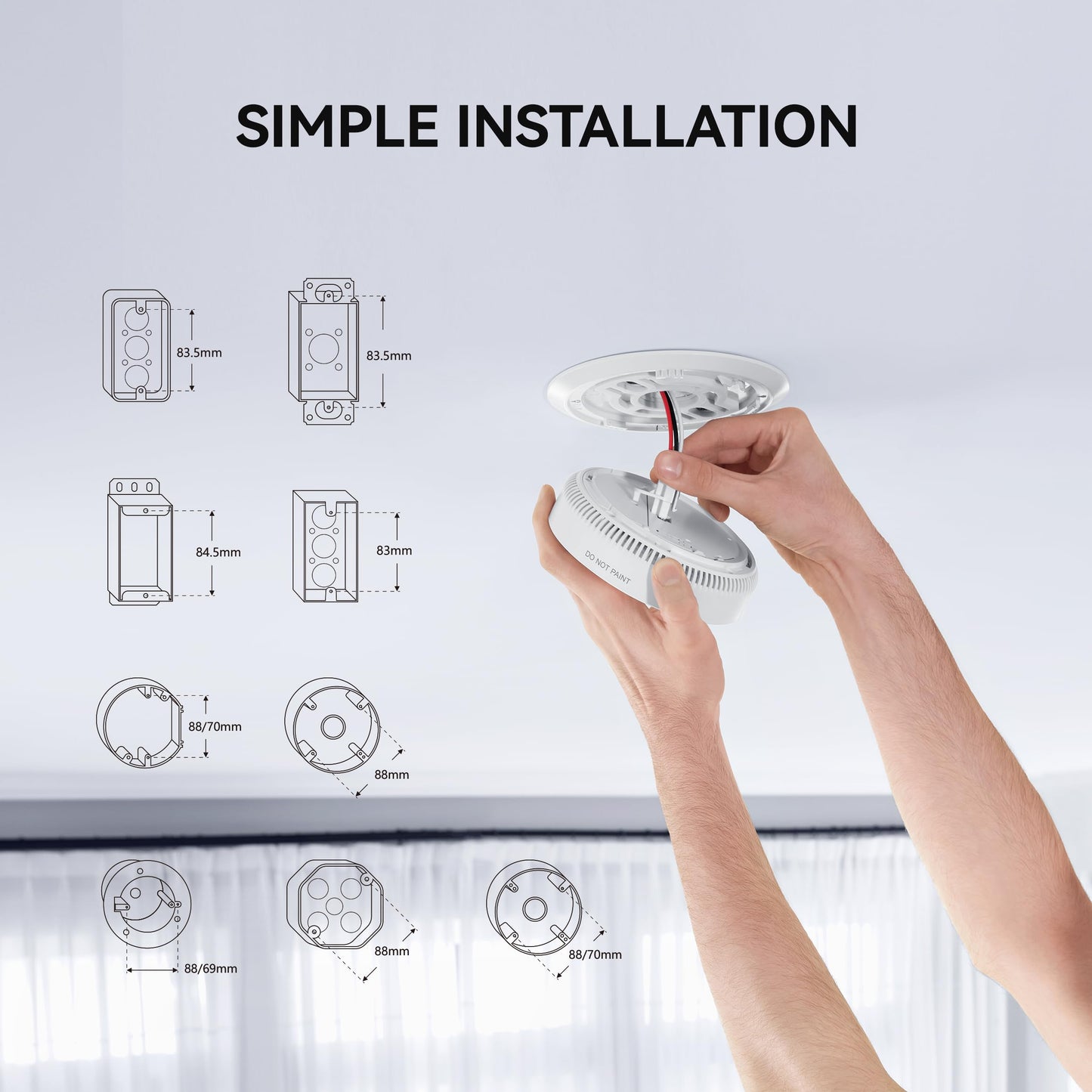 SITERWELL Hardwired Smoke and CO Detector 5-Pack