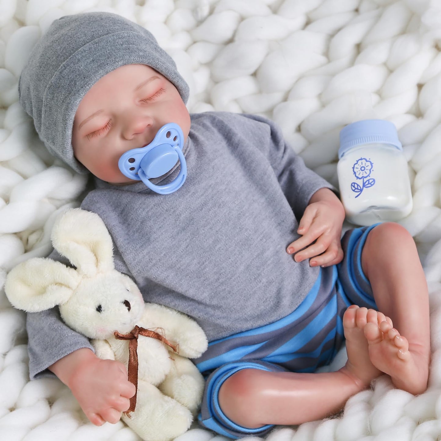 Reborn Baby Doll Boy with Accessories for Kids