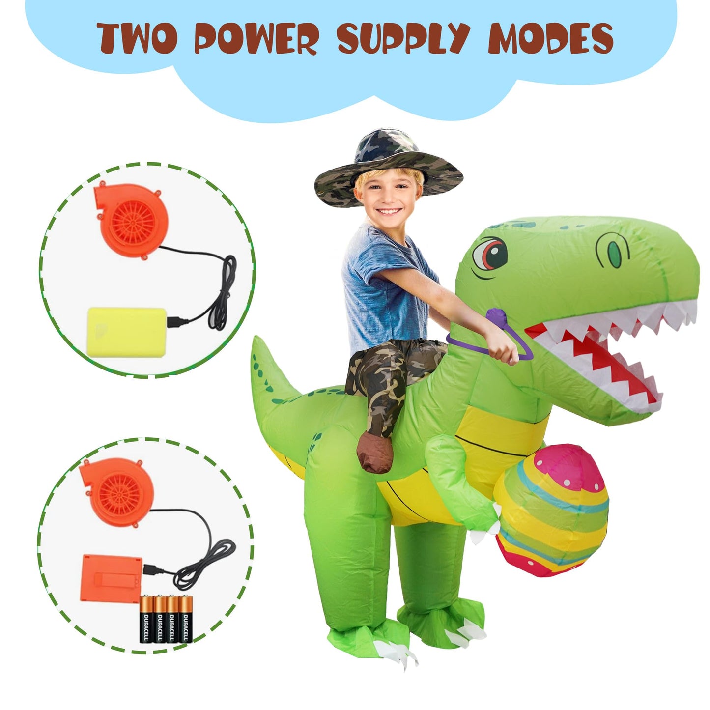 Inflatable T-Rex Costume for Kids Halloween Party