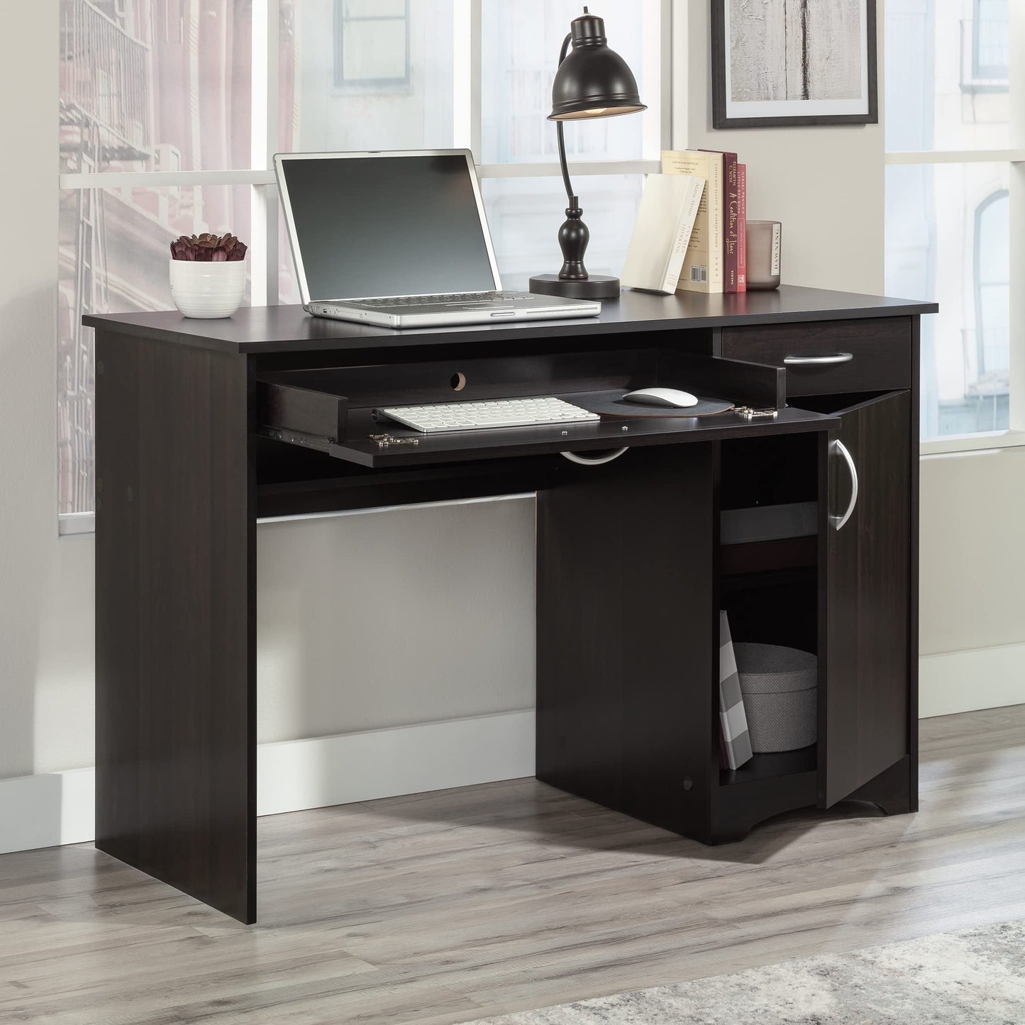 Sauder Beginnings Desk, Cinnamon Cherry finish