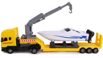 Scania Flatbed Truck with Power Boat Toyland