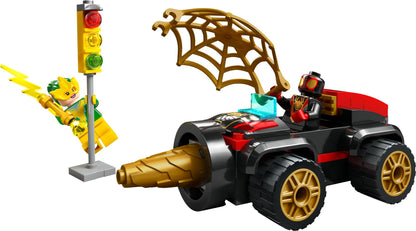 LEGO Marvel Drill Spinner Vehicle, Miles Morales Spin Car with 2 Minifigures, Marvel Toy from Disney+ TV Series Spidey and His Amazing Friends, Gift for Kids, Spider-Man Toy for 4-6 Year Olds, 10792