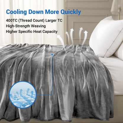 Topcee Cooling Throw Blanket for Night Sweats Decorative Tie Dye, Absorbs Heat to Keep Cool on Warm Nights, Q-Max 0.5 Cooling Blankets for Hot Sleepers, Cool Lightweight Sofa Throw Blanket (50"x70")