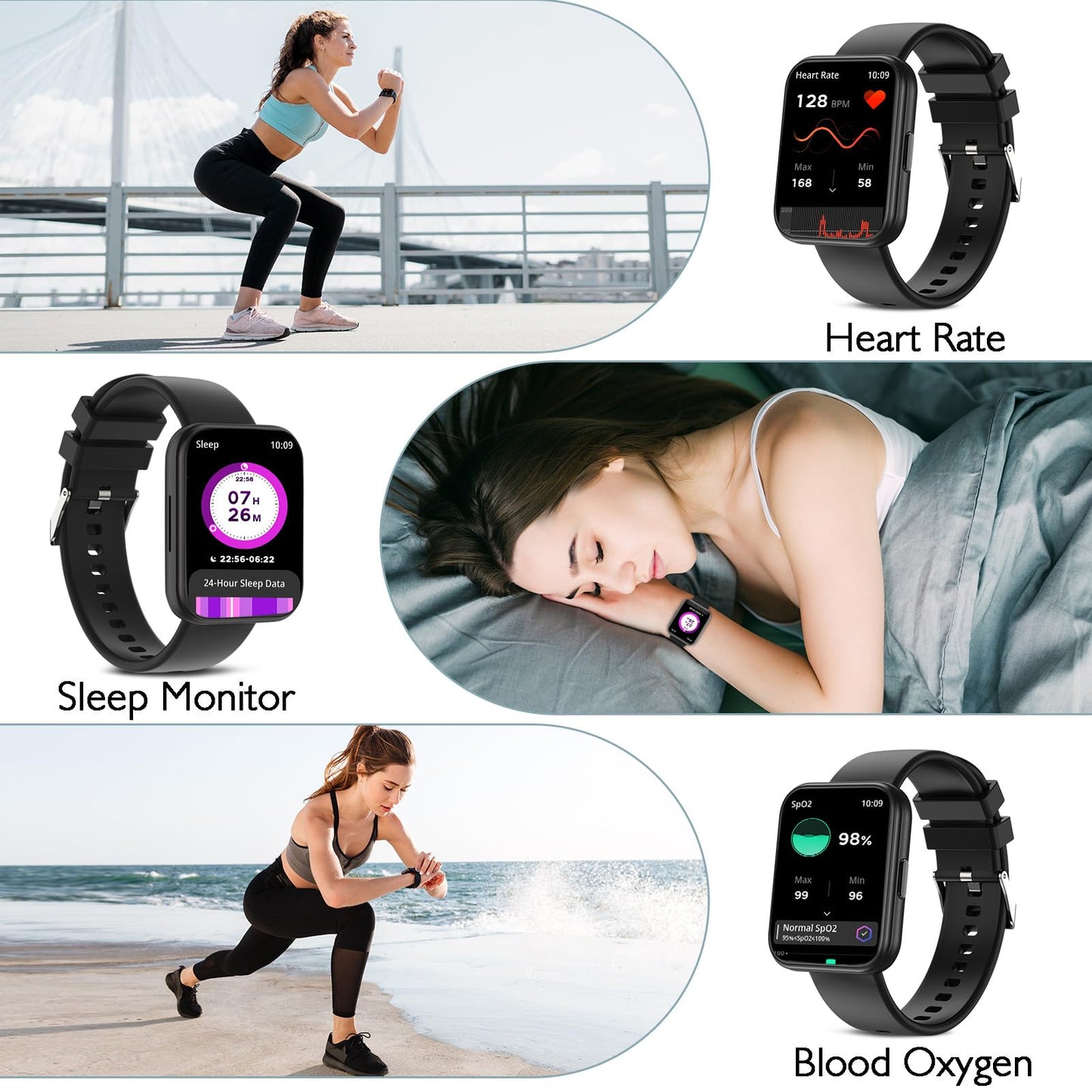LOJUSIMEH Bluetooth Call Smartwatch for Fitness