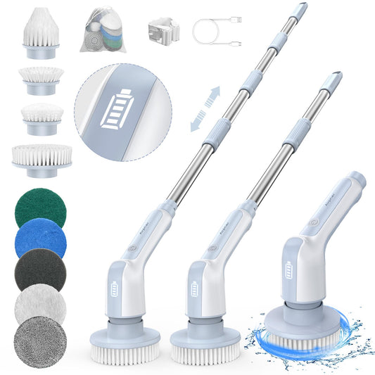 Airpher Cordless Electric Spin Scrubber with Brush Heads